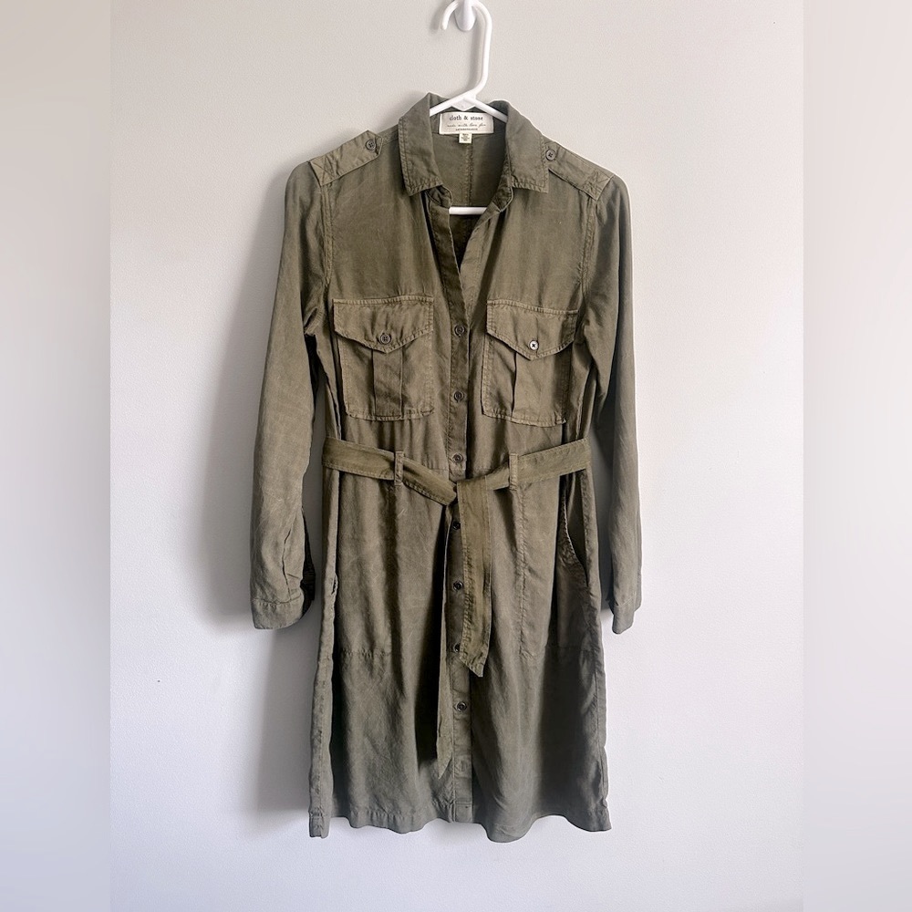 Anthropologie x Cloth & Stone Shirtdress with Tie